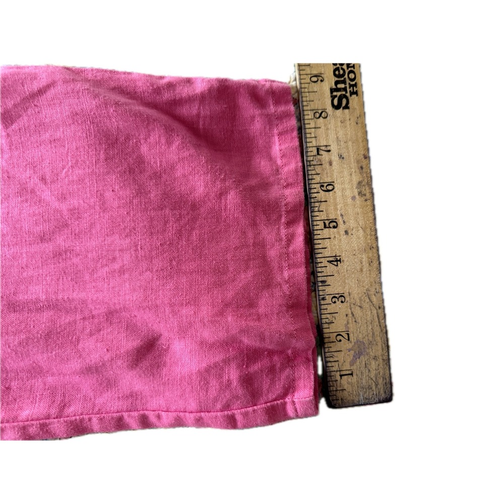 Lauren Ralph Lauren Pink 100% Linen Wide Leg Pants Womens 14 High Rise Trousers - Picture 4 of 8